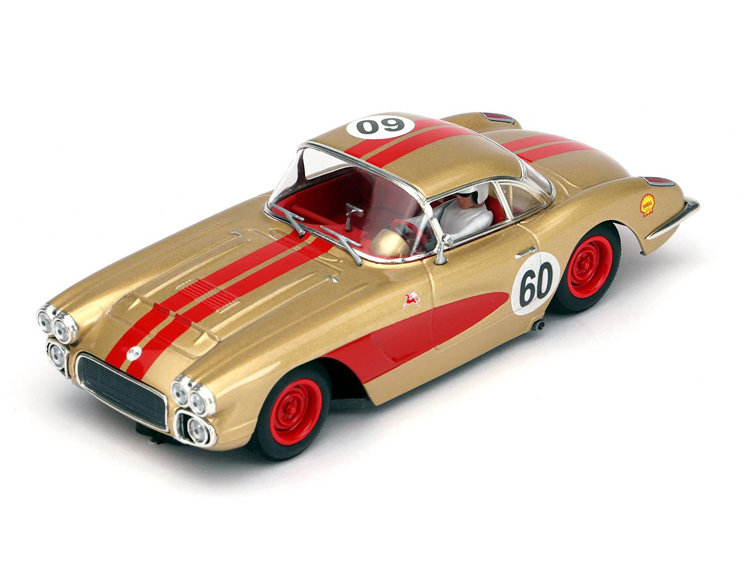 Mr.SlotCar Corvette C1 24H gold-red # 60
